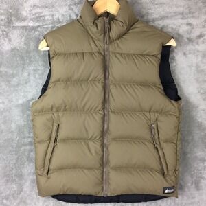 Mountain Equipment  MEC Down Vest Mens XS Puffer Khaki Hiking Outdoors Vtg